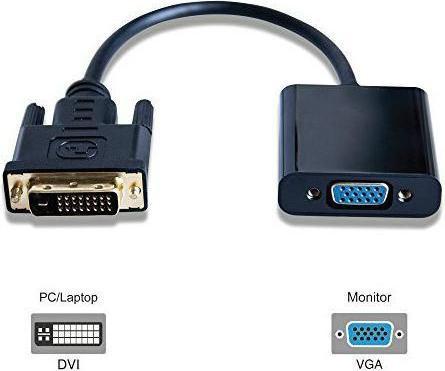 Produktbild ProXtend DVI-D 24+1 to VGA Adapter Black 20cm (DVI, 20 cm)