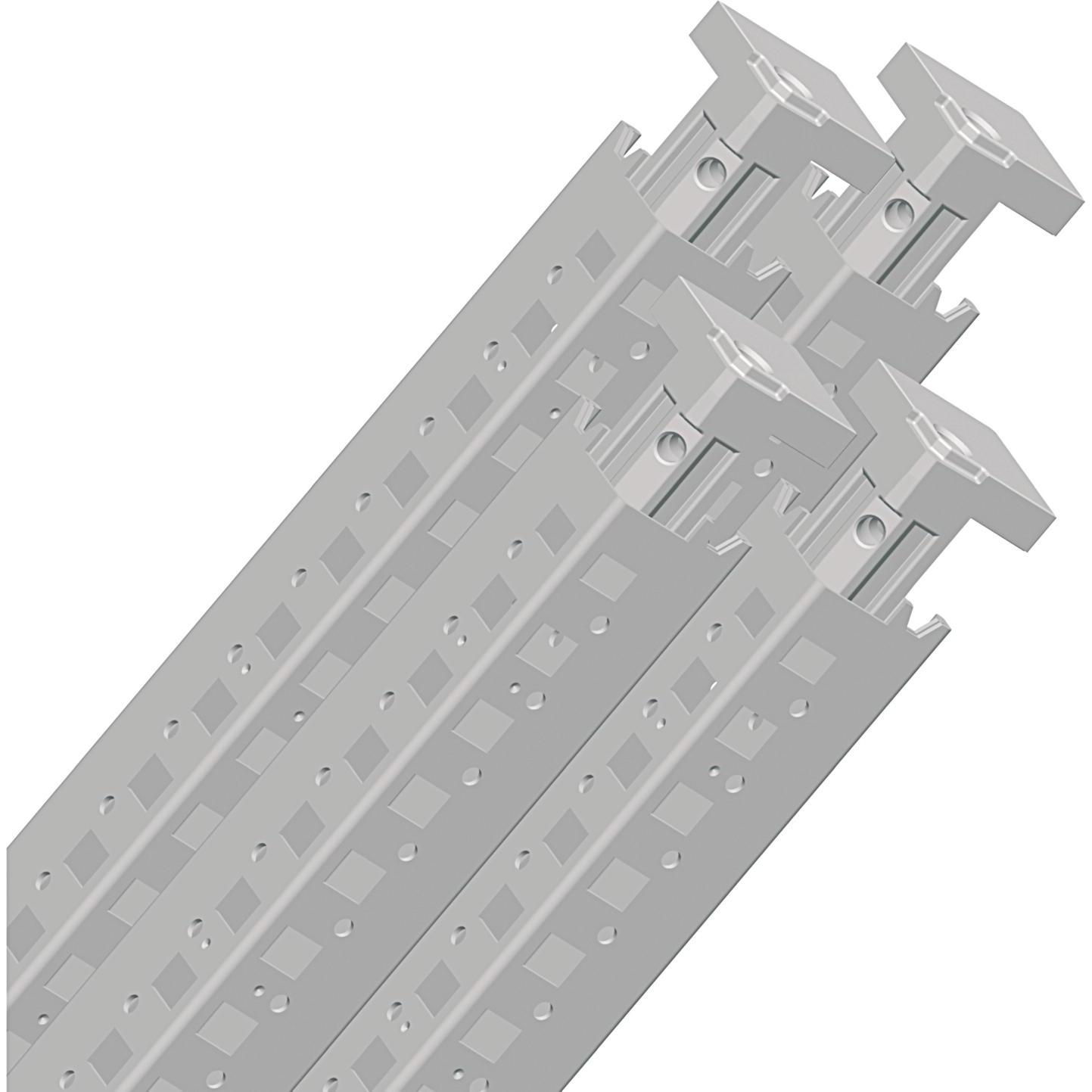 Schneider Electric 4 Stk. Senkr. Profile Sf 1200 NSYSFV12, Serverschrank Zubehör, Grau