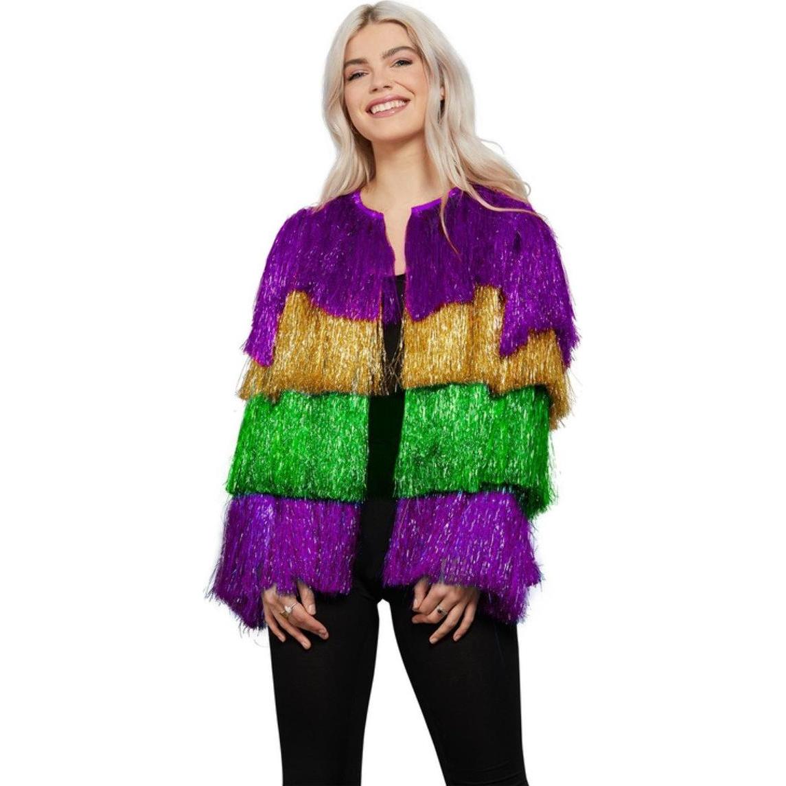 Smiffys Lametta Festivaljacke Mardi Gras (S, M)