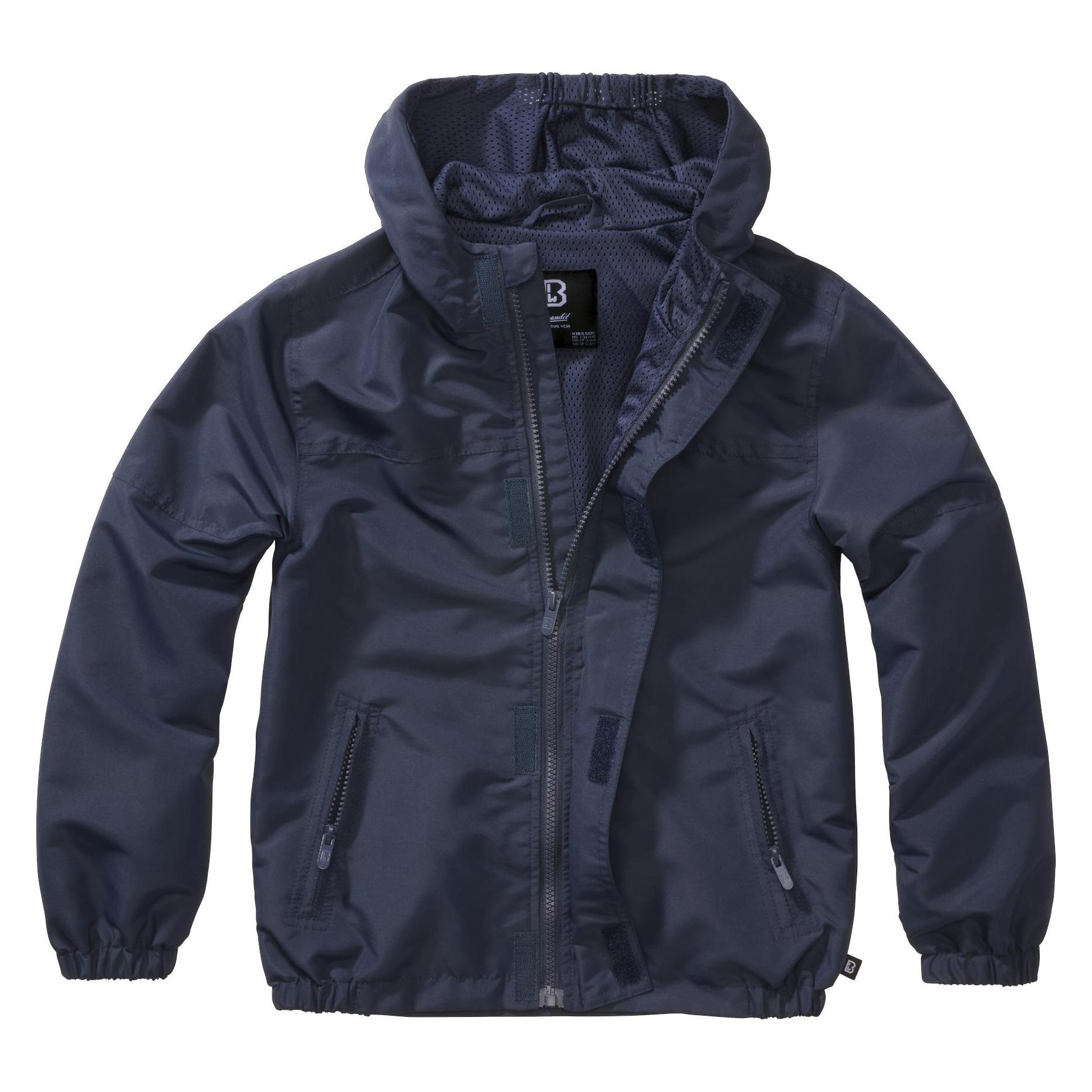 Brandit, Unisex, Outdoorjacken, Kids Summer Windbreaker Frontzip - 16213 (134, 140), Blau, 140, 134