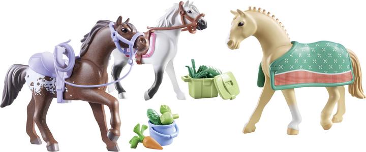 Image du produit Playmobil 3 chevaux : Morgan, Quarter Horse & Arabe Shagya (71356, Playmobil Chevaux de la cascade)