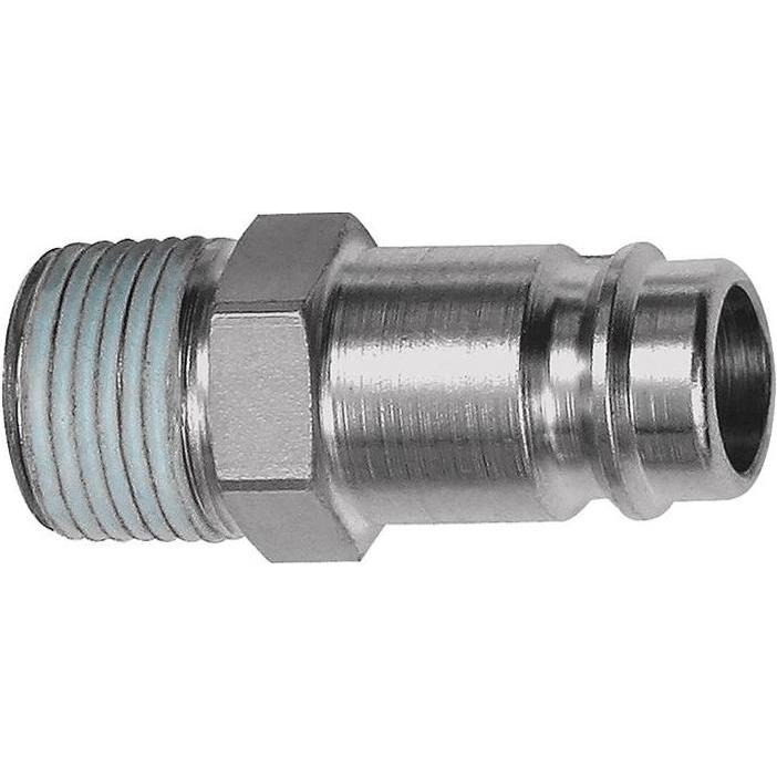 Riegler, Schlauchanschluss + Schlauchverbinder, Stecknippel Stahl gehärtet/vern. Stecker DN 10 Aussengewinde R 1/4 ″