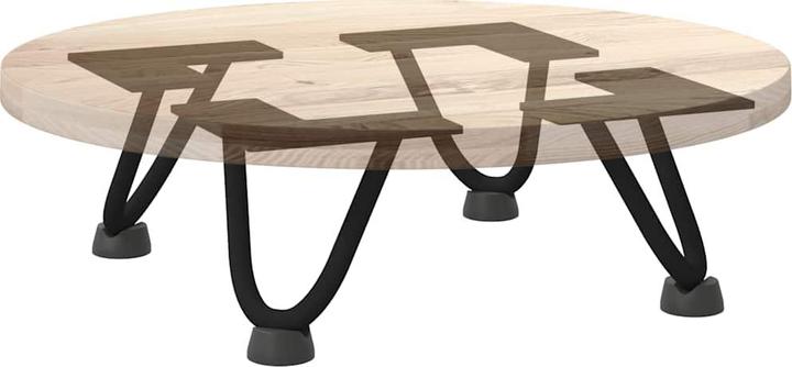 Produktbild VidaXL Haarnadelbeine 4 Stk. Schwarz 72 cm Massivstahl Hairpin Tischbein
