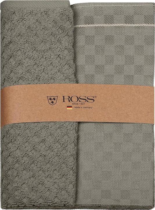 Ross 2er Pack Zwirn Halbleinen Geschirrtücher 908 (50x70 cm, 50x50 cm)