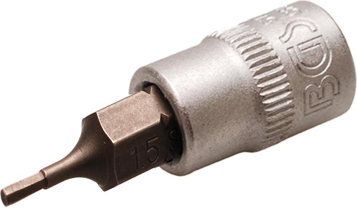 Actual product image BGS Bit Socket 6.3 mm (1/4") Drive internal Hexagon 1.5 mm (6.3 mm)