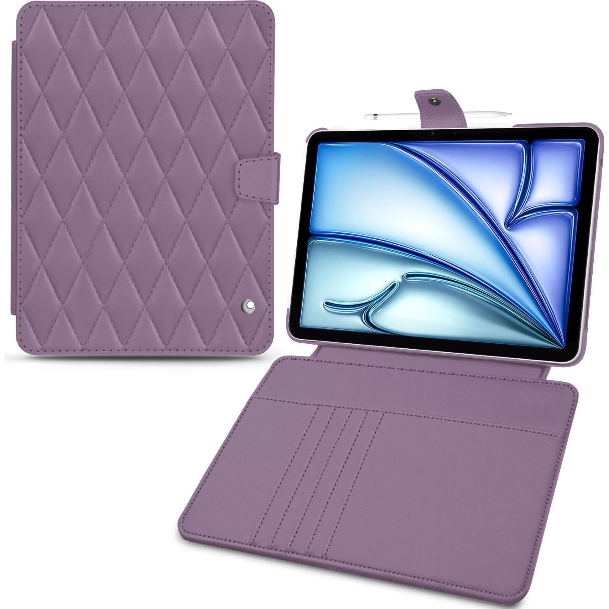 Noreve Lederschutzhülle Wallet (iPad Air 2020 (4. Gen), iPad Air 2022 (5. Gen)), Tablet Hülle, Violett