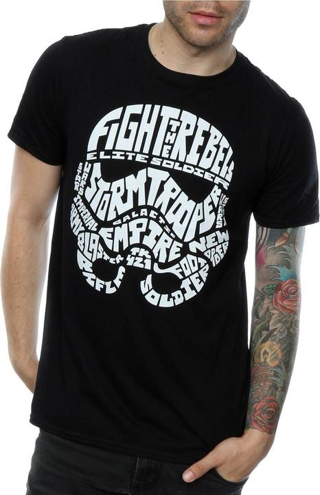 Immagine prodotto Star Wars Stormtrooper Text Head Maglietta Uomo (3XL)