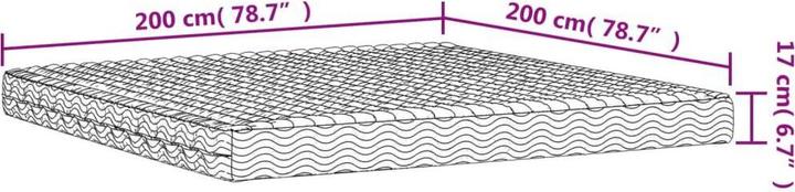Produktbild vidaXL Schaumstoffmatratze (Schaumstoffkern, 200 x 200 cm)