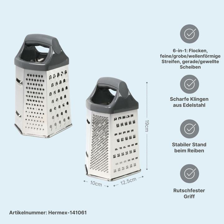 Immagine prodotto B-Home 4er-Set Edelstahl-Küchenreiben L & XL Gemüsereiben Handreiben