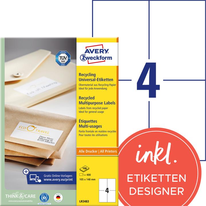 Produktbild Avery Recycling Universal-Etiketten