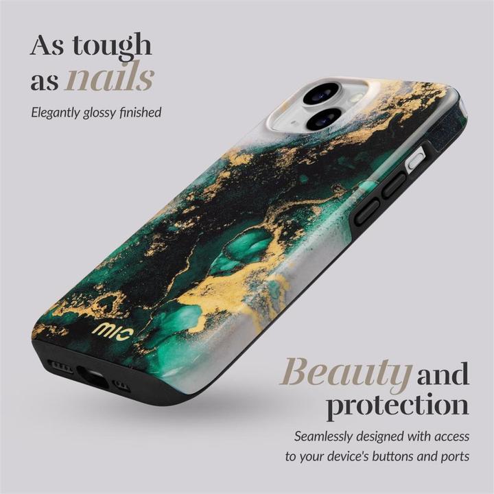 Produktbild Mio Back panel cover Green Marble Magsafe Compatible for iPhone 17 Pro Max (Apple iPhone 17 Pro Max)