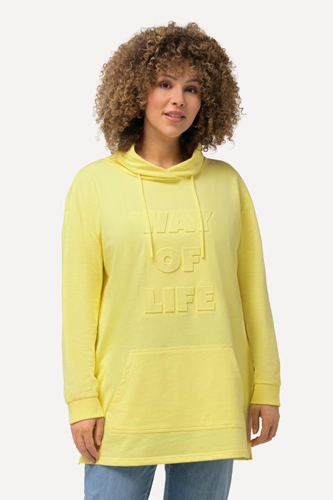 Produktbild Ulla Popken Sweatshirt, 3D-Prägung, Oversized, Stehkragen, Langarm (50, 52)