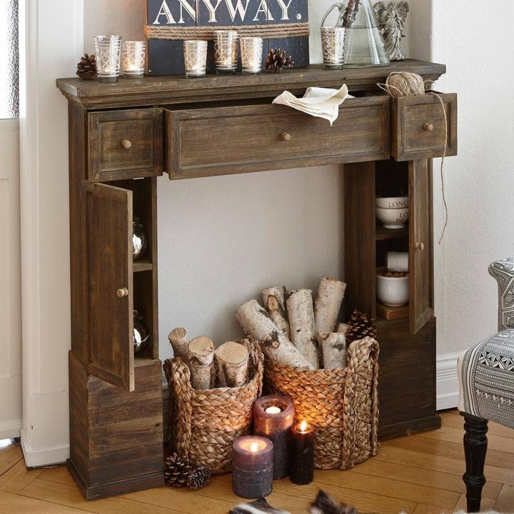 Image du produit Loberon Console de cheminée Konterra marron