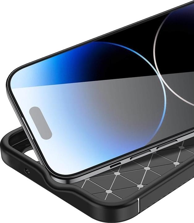 Produktbild Screenguard Apple iPhone 15 Pro Hülle Carbon Design TPU Case (Apple iPhone 15 Pro)