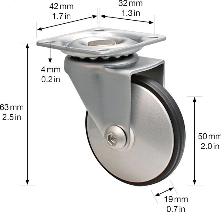 Produktbild Wagner System Design-Lenkrolle D50 mm