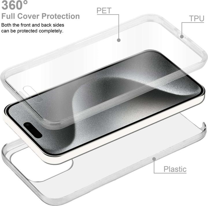 Produktbild Cadorabo TPU 360 Grad Hülle für Apple iPhone 15 PRO MAX (Apple iPhone 15 Pro Max)