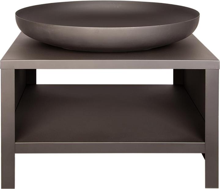 Actual product image Esschert Design Fire bowl with wood compartment, 80.5 x 80.5 x 63.2 cm (80.50 cm)