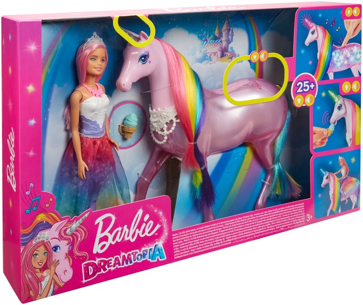 Image du produit Barbie Licorne Lumières Magiques - Poupée Mannequin - 3 ans et +