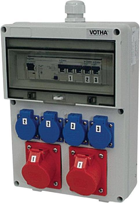 HP Autozubehör Kunststoffwandverteiler Verschraubung M32 2xCEE 16 A, 4x230V (4 x, CEE)