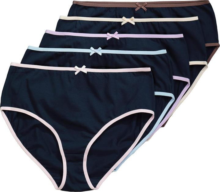 Image du produit Ulla Popken Culottes midi, liseré de couleur - lot de 5 (46, 48, Pack de 5)