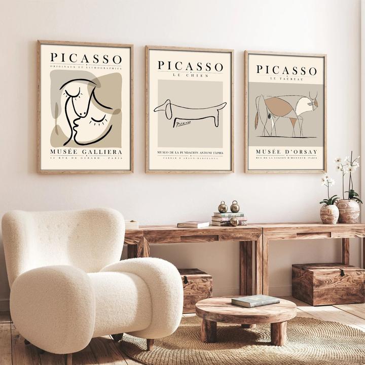 Produktbild Wallxpert Picasso Multicolor Picasso 3-Pieces 50 x 35 x 2 (50 x 35 cm)