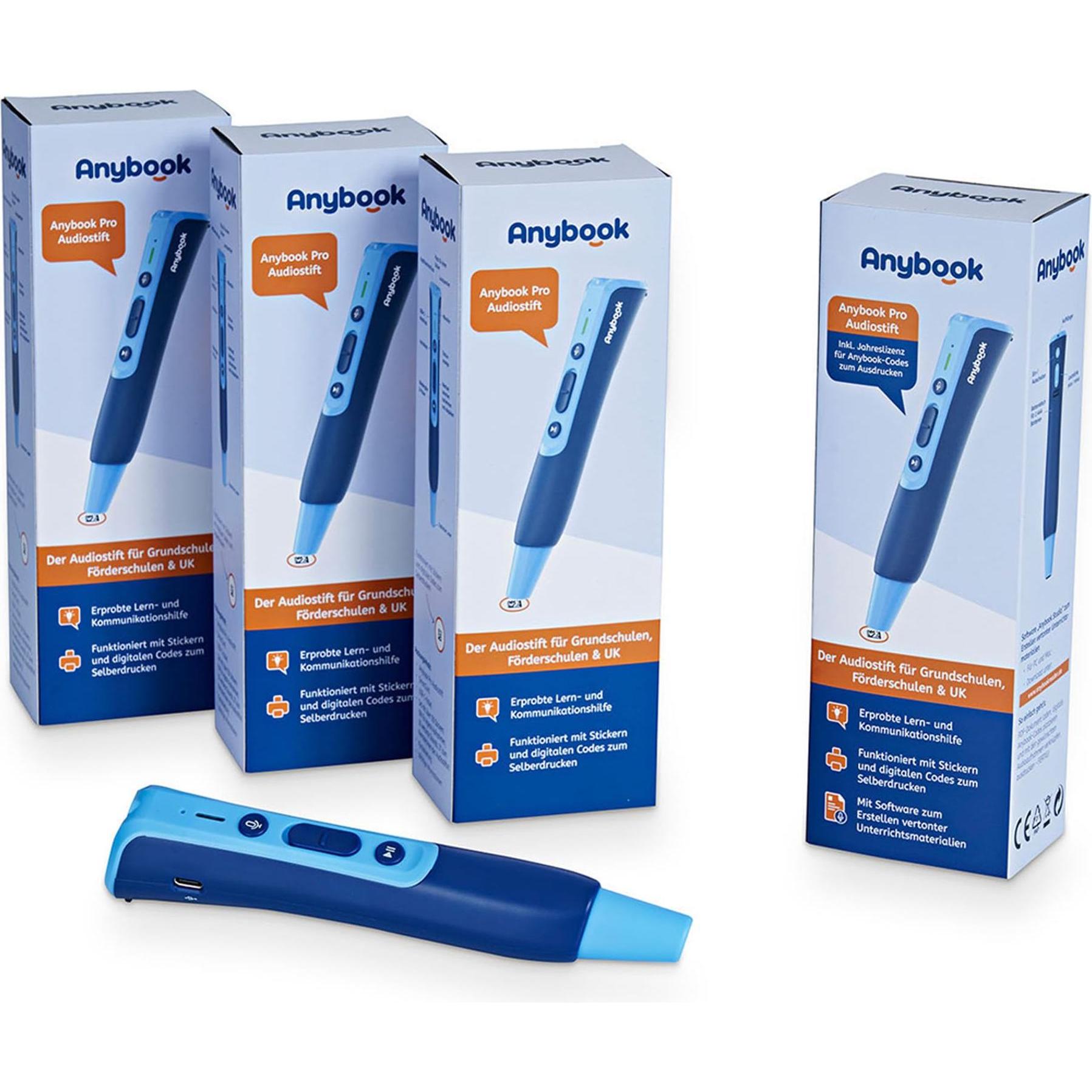 Anybook, Schreibstifte, Audio-Stift Pro Klassensatz (Dunkelblau, Hellblau, 4 x)