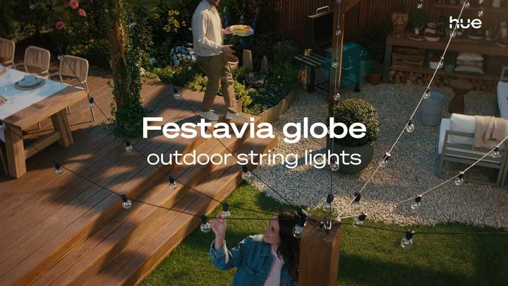 Actual product image Philips Hue White & Color Ambiance Festavia Globe (21 m)