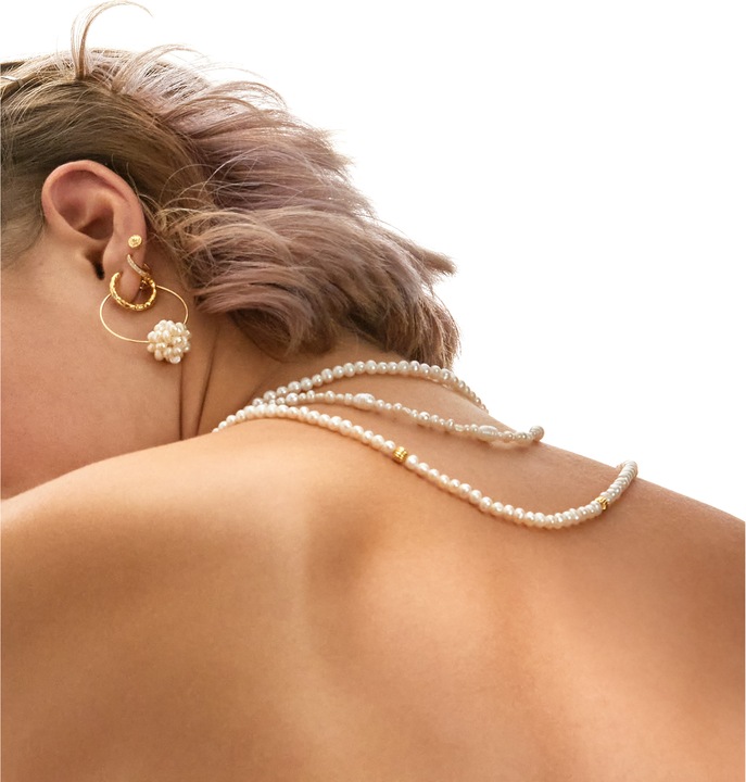 Actual product image Ellenoe Julia (925 Sterling silver, Natural freshwater pearls, 14K gold-plated)