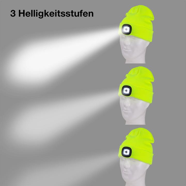 Actual product image Dema Knitted Hat with Headlamp Signal Yellow