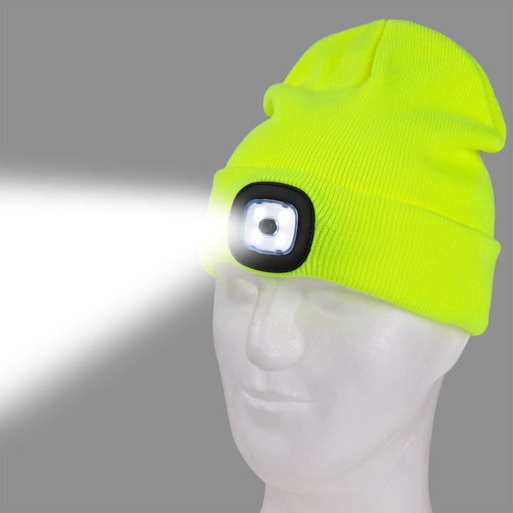 Actual product image Dema Knitted Hat with Headlamp Signal Yellow
