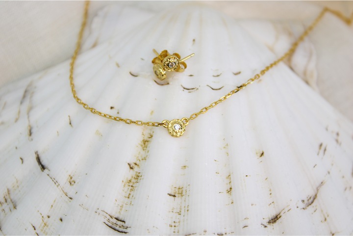 Actual product image Ellenoe Negin (Zirconia, 925 Sterling silver, 18k gold-plated)