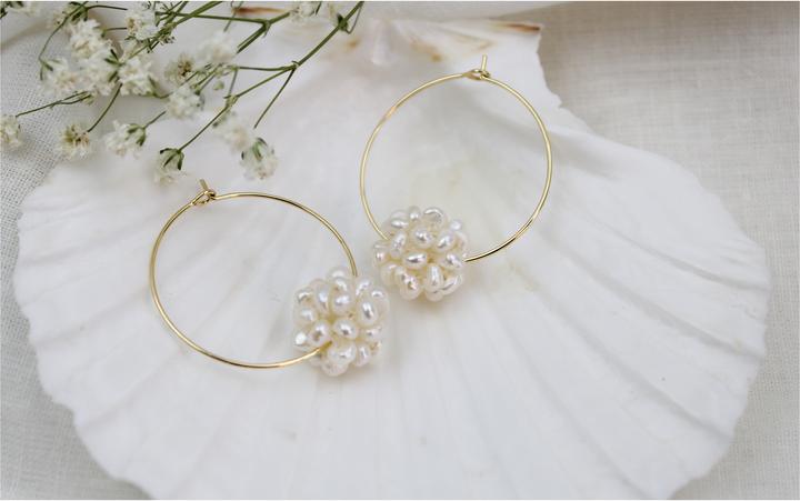 Produktbild Ellenoe Kim (18k vergoldet, Messing, natürliche Süsswasserperlen)