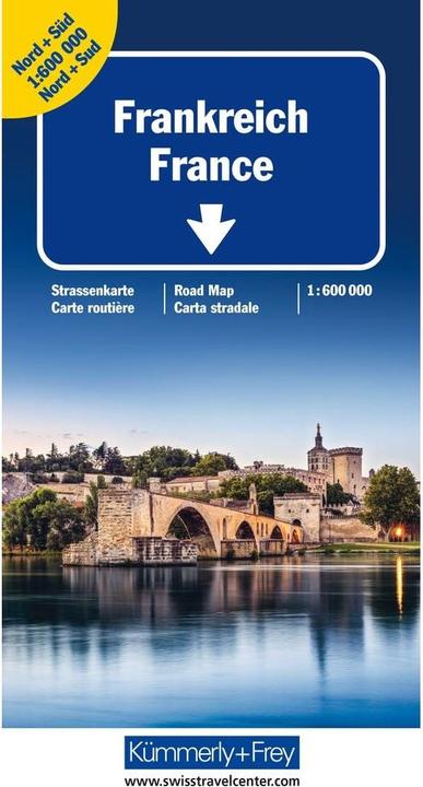 Kümmerly+Frey Strassenkarte Frankreich Nord+Süd 1:600.000