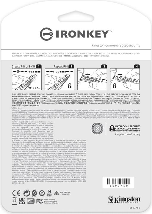 Actual product image Kingston IronKey Keypad 200 (16 GB, USB-A)
