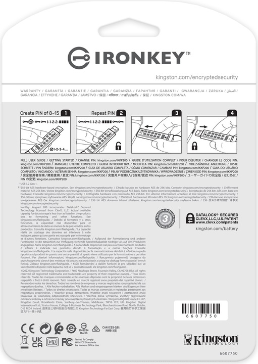 Produktbild Kingston IronKey Keypad 200 (8 GB, USB-A)