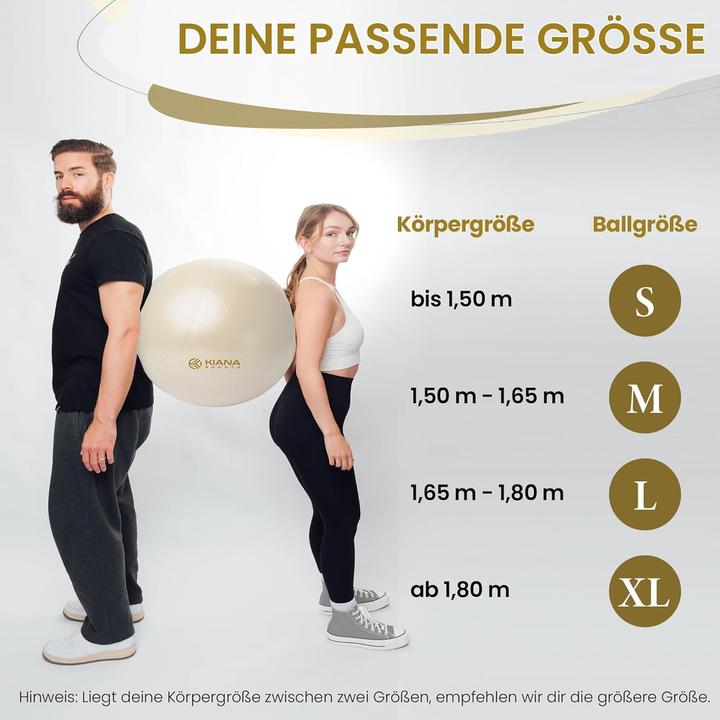 Actual product image Kiana sports Gymnastik- und Sitzball mit Noppen inkl. Pumpe (65 cm)