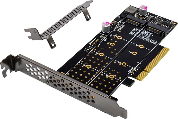 Image du produit InLine PCIe Karte zu 2x intern NVMe M.2 Key M – Bifurcation