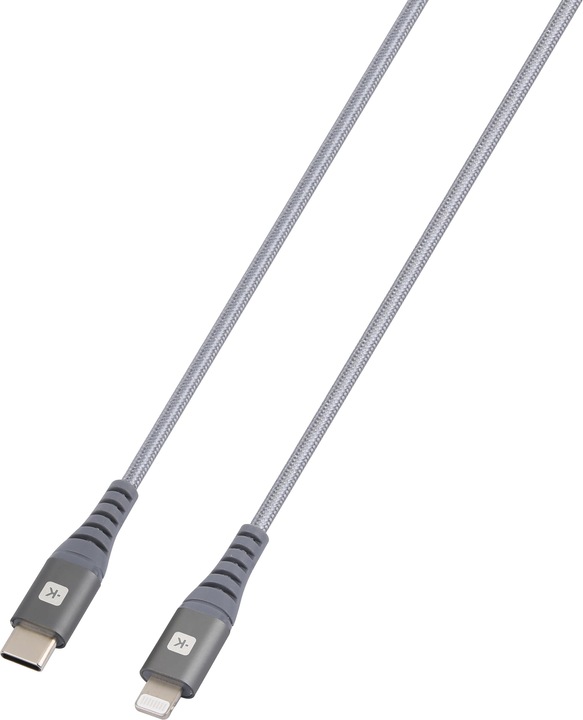Produktbild Skross USB Kabel USB-C 2.0 to Lightning Cable, Braiding, 2,00m space gray (2 m, USB 2.0)