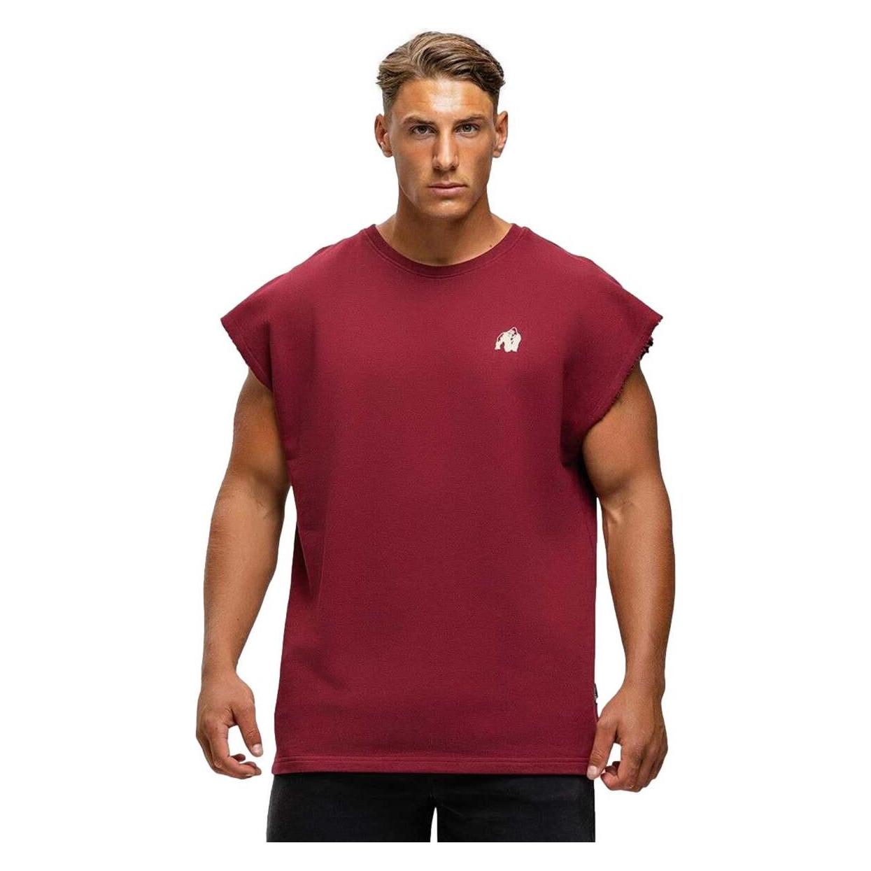 Gorilla Wear, Herren, Sportshirt, Bouse Cut Off (4XL), Rot, 4XL
