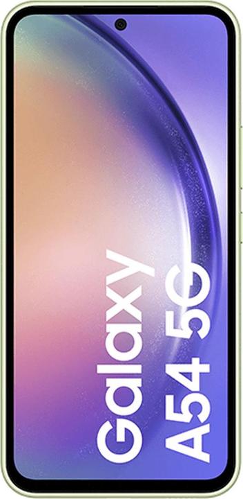 Actual product image Samsung Galaxy A54 5G (256 GB, Awesome Lime, 6.40", Hybrid Dual SIM, 5G)