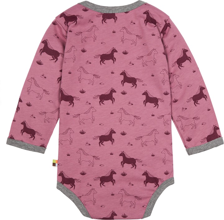 Actual product image loud + proud Body Long Sleeve Print Horse Grape (86, 92)