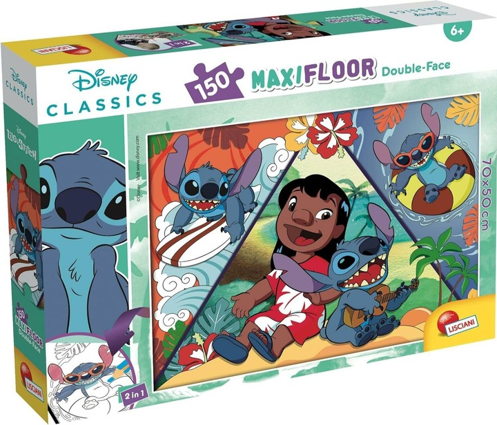 Productafbeelding Lisciani Disney Puzzel Df Maxifloor 150 Lilo & Stitch
