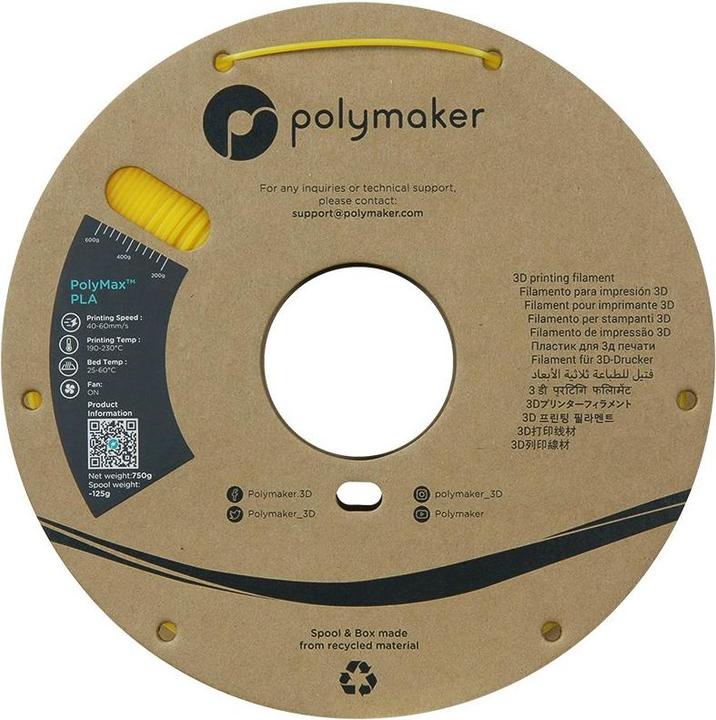 Produktbild Polymaker PA06007 PolyMAX Tough Filament hohe Steifigkeit, hohe Zugfestigkeit (PLA, 1.75 mm, 750 g)