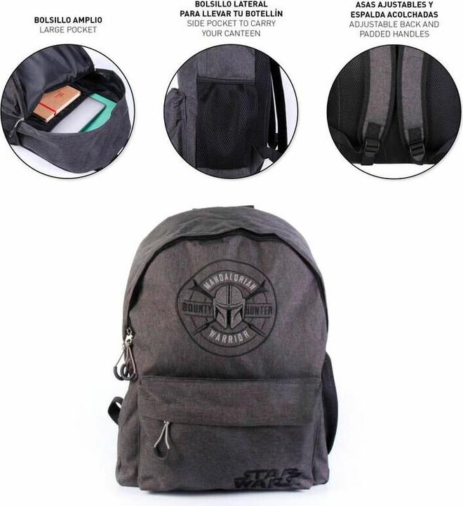 Image du produit The Mandalorian sac à dos casual, gris