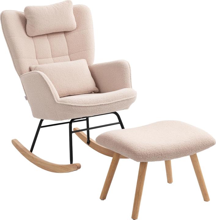 Immagine prodotto Homcom Schaukelstuhl Polyester Beige