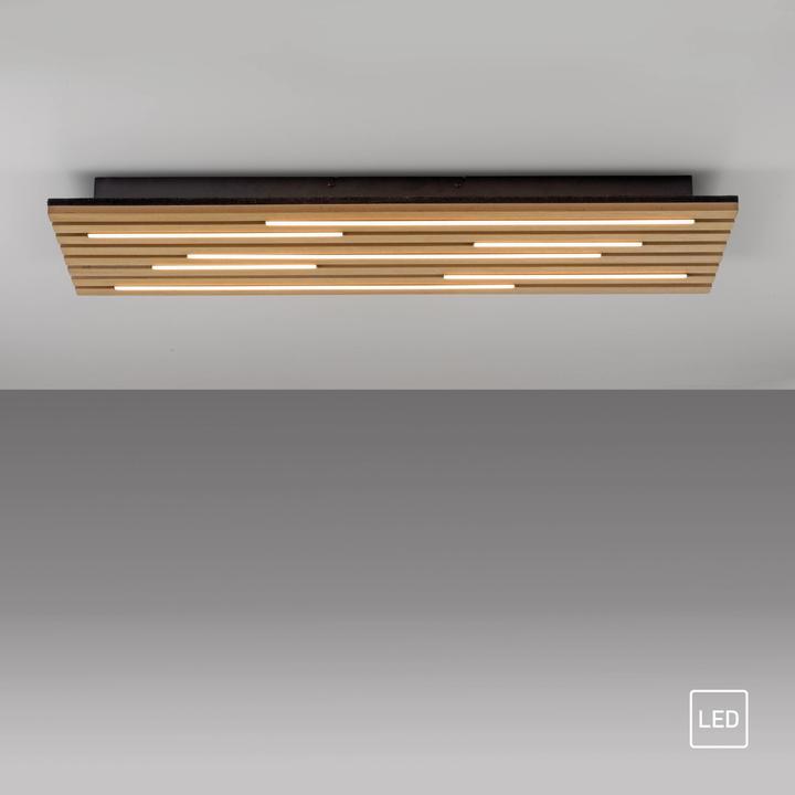 Produktbild Just Light LED Deckenlampe AKUSTIK Holz Akustikpanel mit Echtholzfurnier Eiche (3400 lm)