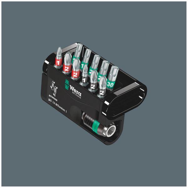 Produktbild Wera Bit-Check 12 BiTorsion 1 SB (Innensechsrund TX M20, Innensechsrund TX M30, Innensechsrund TX M10, Innensechsrund TX M15, Innensechsrund TX M25, Kreuz Phillips PH M1, Kreuz Phillips PH M2, Kreuz Pozidriv PZ M1, Kreuz Pozidriv PZ M2)