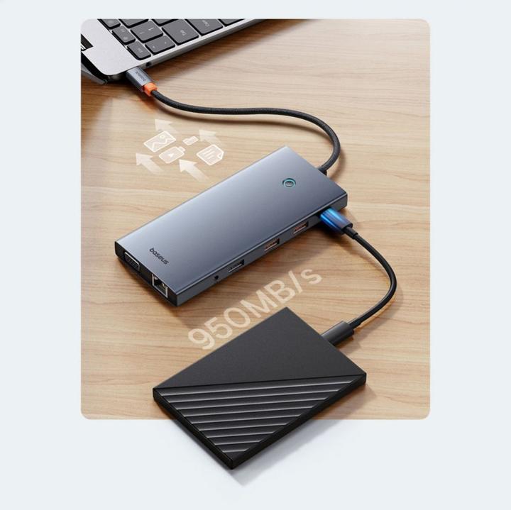 Actual product image Baseus PortalJoy 13 in 1 (USB-C, 13 Ports)