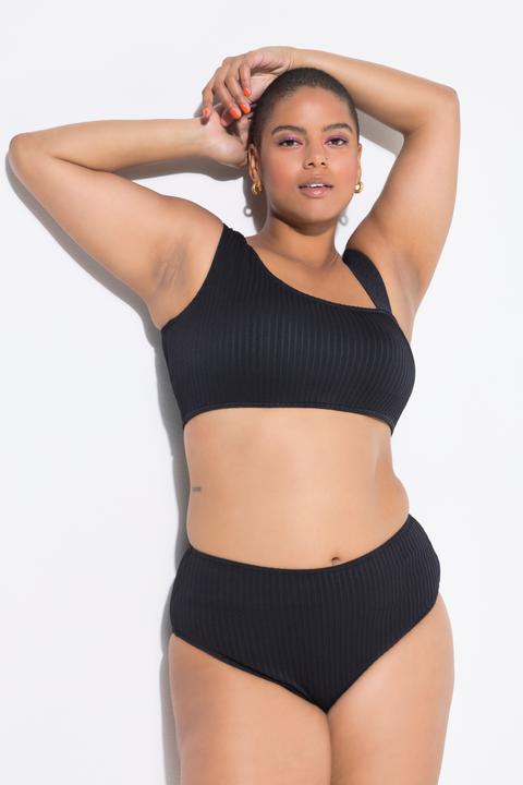 Immagine prodotto Studio Untold Top del bikini monospalla con coppe morbide e texture a righe (52)