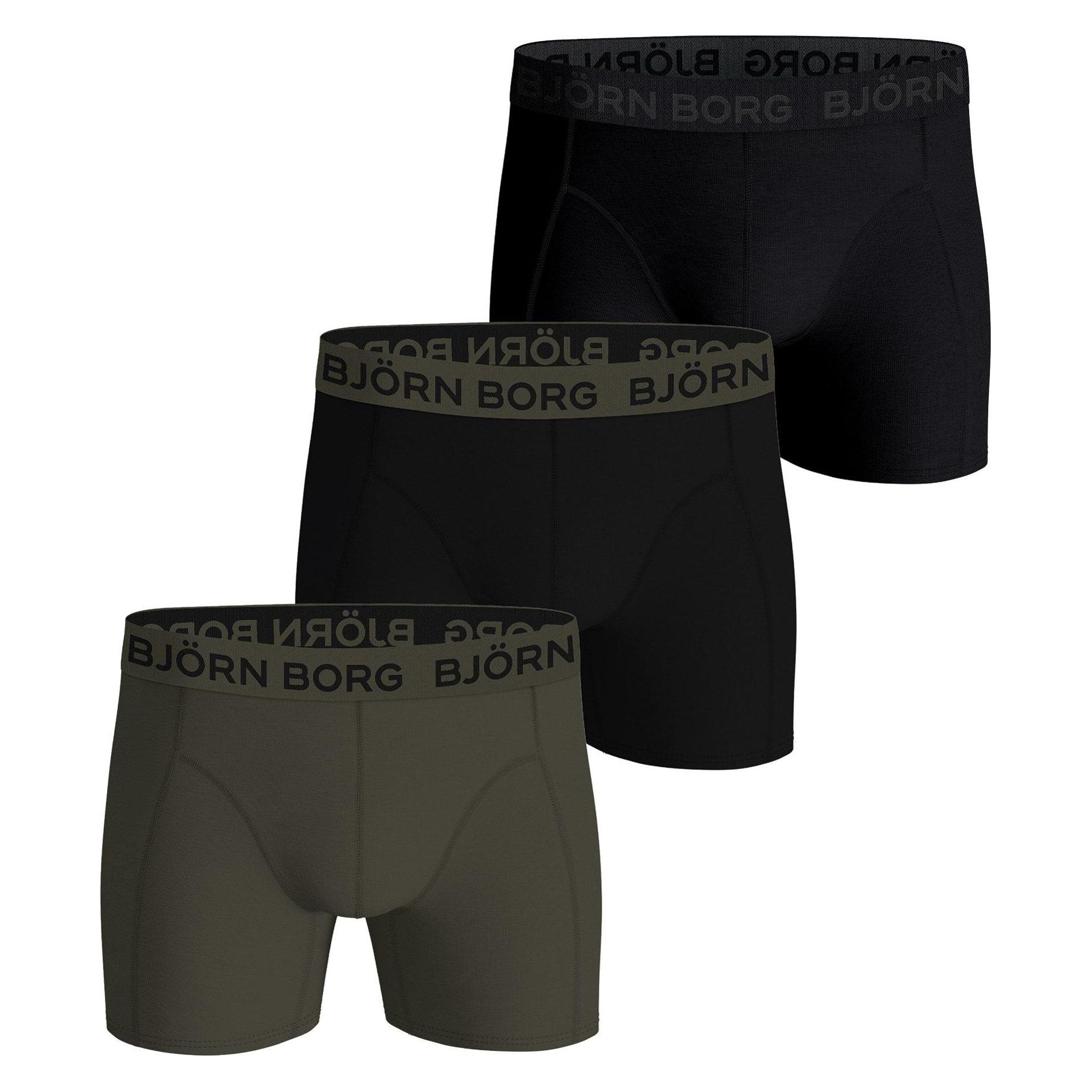 Björn Borg, Herren, Unterhosen, Cotton Stretch Boxer Trunks 3P, Mehrfarbig, (Xxl, 3er Pack)